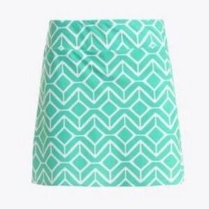 JUDE CONNALLY Morgan Skort Skirt Sail Geo Seafoam Turquoise Green White Shorts